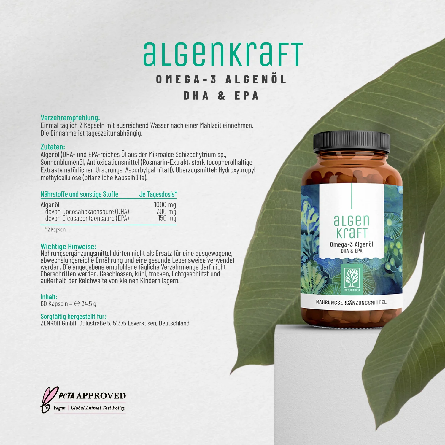 Algenkraft: Omega 3 Algenöl Kapseln - Image 12